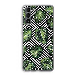 CaseCompany Geometrische jungle: Samsung Galaxy S21 Transparant Hoesje