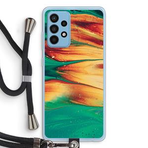 CaseCompany Green Inferno: Samsung Galaxy A52 Transparant Hoesje met koord