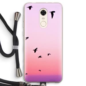 CaseCompany Fly away: Xiaomi Redmi 5 Transparant Hoesje met koord