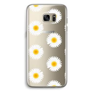CaseCompany Margrietjes: Samsung Galaxy S7 Edge Transparant Hoesje