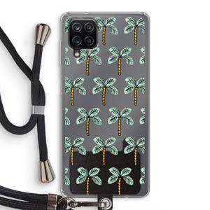 CaseCompany Paradise: Samsung Galaxy A12 Transparant Hoesje met koord