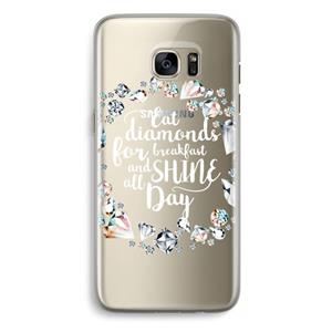 CaseCompany Diamonds: Samsung Galaxy S7 Edge Transparant Hoesje