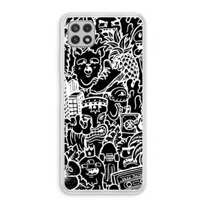 CaseCompany Vexx Black Mixtape: Samsung Galaxy A22 4G Transparant Hoesje