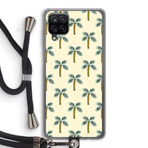 CaseCompany Paradise: Samsung Galaxy A12 Transparant Hoesje met koord