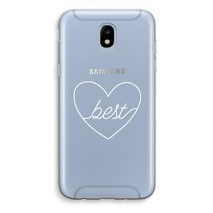 CaseCompany Best heart pastel: Samsung Galaxy J5 (2017) Transparant Hoesje