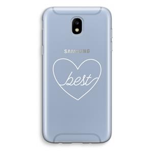 CaseCompany Best heart pastel: Samsung Galaxy J5 (2017) Transparant Hoesje