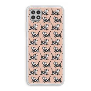CaseCompany Zwarte poes: Samsung Galaxy A22 4G Transparant Hoesje