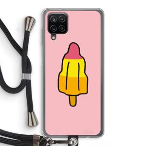 CaseCompany Raketijsje: Samsung Galaxy A12 Transparant Hoesje met koord