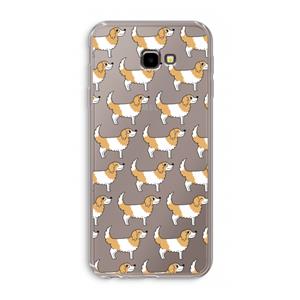 CaseCompany Doggy: Samsung Galaxy J4 Plus Transparant Hoesje