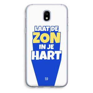 CaseCompany Laat de zon in je hart: Samsung Galaxy J5 (2017) Transparant Hoesje