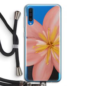 CaseCompany Pink Ellila Flower: Samsung Galaxy A50 Transparant Hoesje met koord