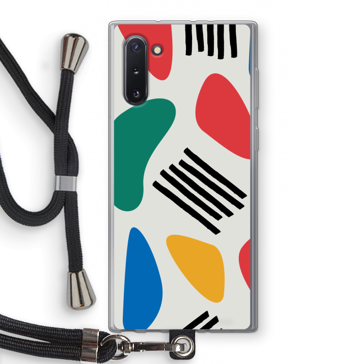 CaseCompany Illustratieve pop 1: Samsung Galaxy Note 10 Transparant Hoesje met koord