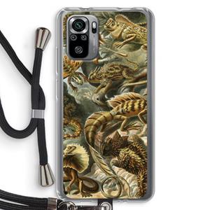 CaseCompany Haeckel Lacertilia: Xiaomi Redmi Note 10S Transparant Hoesje met koord