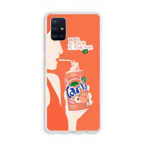 CaseCompany Peach please!: Galaxy A51 4G Transparant Hoesje