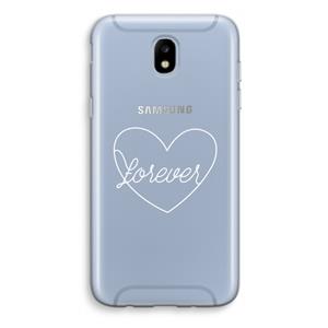 CaseCompany Forever heart pastel: Samsung Galaxy J5 (2017) Transparant Hoesje