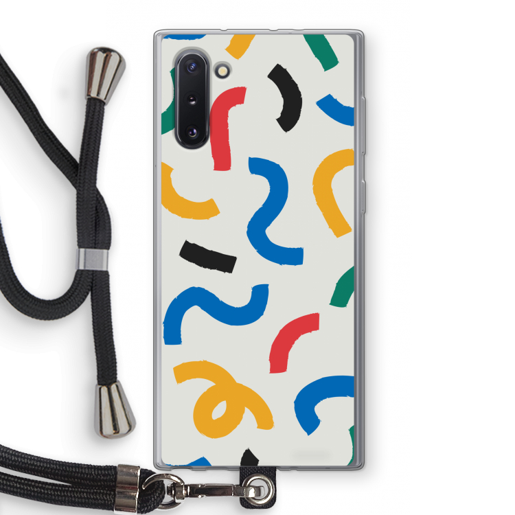 CaseCompany Illustratieve pop 2: Samsung Galaxy Note 10 Transparant Hoesje met koord