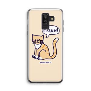CaseCompany Miauw: Samsung Galaxy J8 (2018) Transparant Hoesje