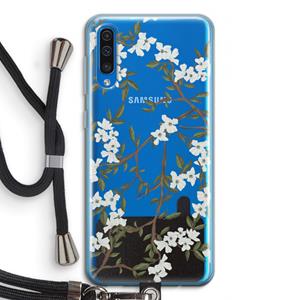 CaseCompany Blossoming spring: Samsung Galaxy A50 Transparant Hoesje met koord