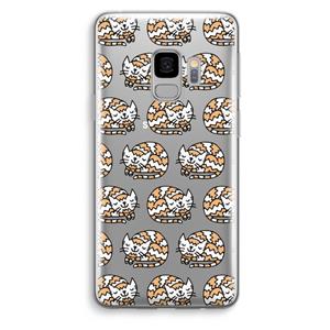 CaseCompany Slapende poes: Samsung Galaxy S9 Transparant Hoesje