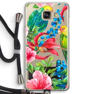 CaseCompany Papegaaien: Samsung Galaxy A5 (2016) Transparant Hoesje met koord