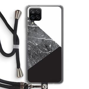 CaseCompany Combinatie marmer: Samsung Galaxy A12 Transparant Hoesje met koord