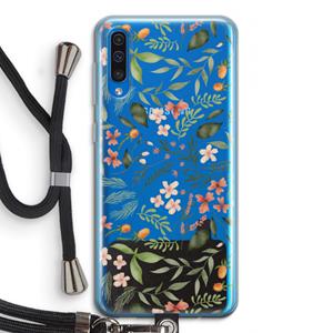 CaseCompany Sweet little flowers: Samsung Galaxy A50 Transparant Hoesje met koord