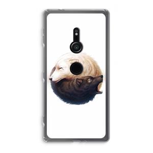 CaseCompany Yin Yang Wolves: Sony Xperia XZ2 Transparant Hoesje