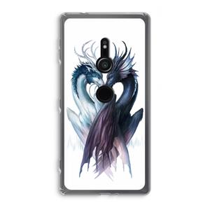CaseCompany Yin Yang Dragons: Sony Xperia XZ2 Transparant Hoesje