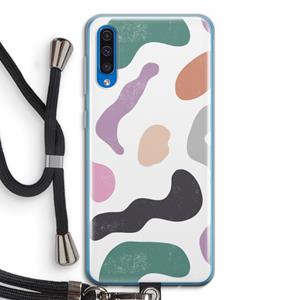 CaseCompany Memphis Shapes: Samsung Galaxy A50 Transparant Hoesje met koord