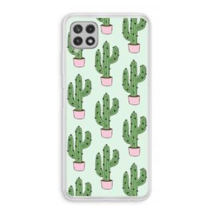 CaseCompany Cactus Lover: Samsung Galaxy A22 4G Transparant Hoesje