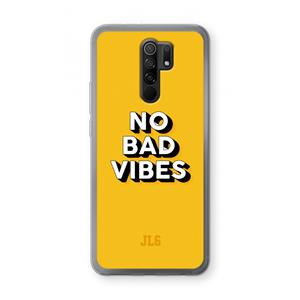 CaseCompany No Bad Vibes: Xiaomi Redmi 9 Transparant Hoesje