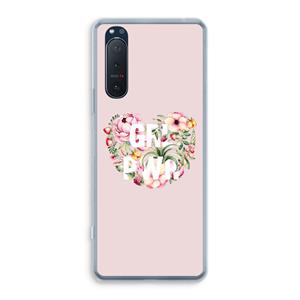 CaseCompany GRL PWR Flower: Sony Xperia 5 II Transparant Hoesje