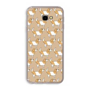 CaseCompany Doggy: Samsung Galaxy J4 Plus Transparant Hoesje