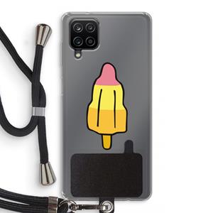 CaseCompany Raketijsje: Samsung Galaxy A12 Transparant Hoesje met koord
