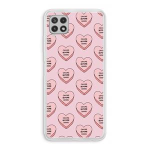 CaseCompany Chicks before dicks: Samsung Galaxy A22 4G Transparant Hoesje