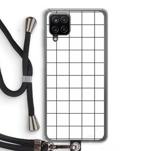 CaseCompany Rooster: Samsung Galaxy A12 Transparant Hoesje met koord
