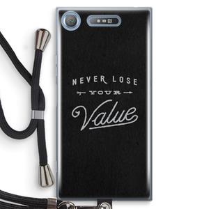 CaseCompany Never lose your value: Sony Xperia XZ1 Transparant Hoesje met koord