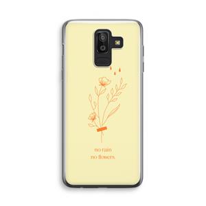 CaseCompany No rain no flowers: Samsung Galaxy J8 (2018) Transparant Hoesje