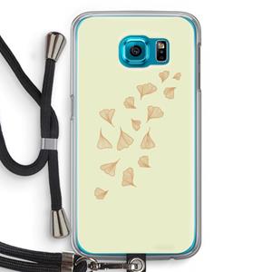 CaseCompany Falling Leaves: Samsung Galaxy S6 Transparant Hoesje met koord