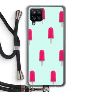 CaseCompany Waterijsje: Samsung Galaxy A12 Transparant Hoesje met koord