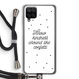 CaseCompany Confetti: Samsung Galaxy A12 Transparant Hoesje met koord