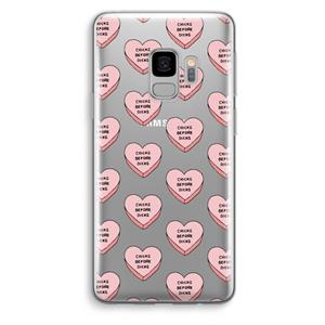 CaseCompany Chicks before dicks: Samsung Galaxy S9 Transparant Hoesje