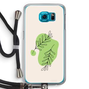 CaseCompany Beleaf in you: Samsung Galaxy S6 Transparant Hoesje met koord
