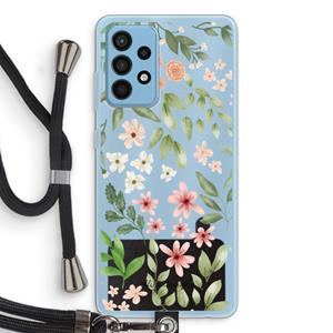 CaseCompany Botanical sweet flower heaven: Samsung Galaxy A52 Transparant Hoesje met koord