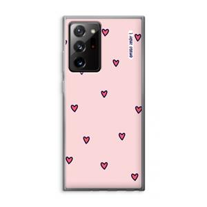 CaseCompany Hartjes: Samsung Galaxy Note 20 Ultra / Note 20 Ultra 5G Transparant Hoesje