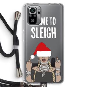 CaseCompany Came To Sleigh: Xiaomi Redmi Note 10S Transparant Hoesje met koord