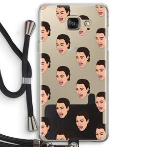 CaseCompany Ugly Cry Call: Samsung Galaxy A5 (2016) Transparant Hoesje met koord