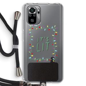 CaseCompany It's Lit: Xiaomi Redmi Note 10S Transparant Hoesje met koord