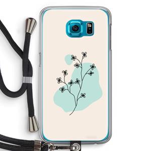 CaseCompany Love your petals: Samsung Galaxy S6 Transparant Hoesje met koord