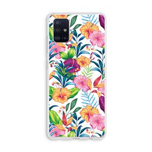 CaseCompany Tropisch 2: Galaxy A51 4G Transparant Hoesje